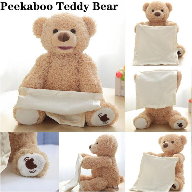 Peek A Boo Teddy Bear - Animated with Voice