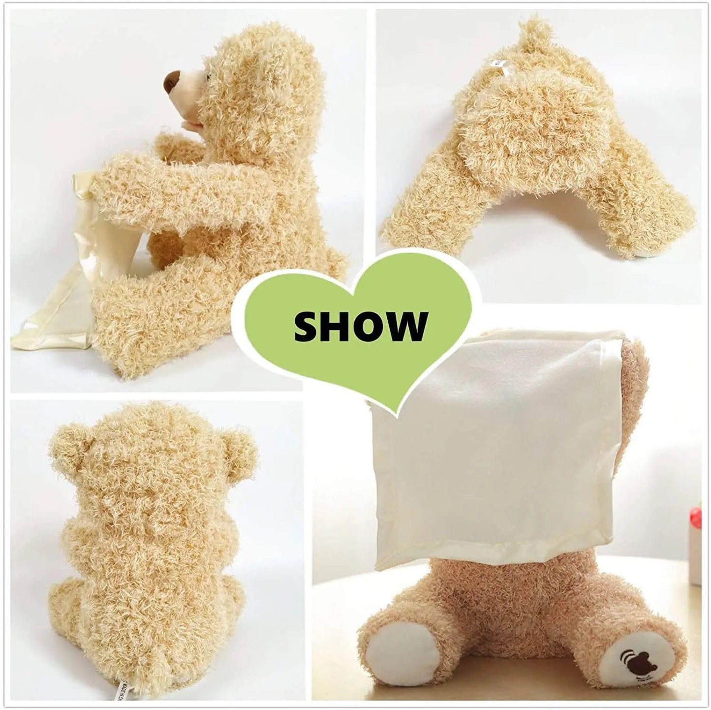 Peek A Boo Teddy Bear - Animated with Voice